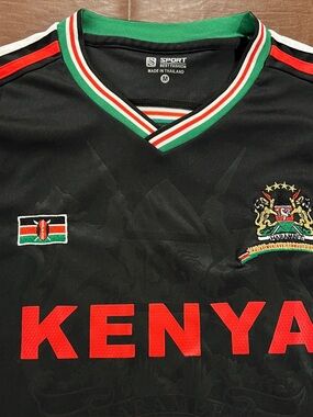 Vintage Kenya Soccer Team Black Jersey-Harambee Stars - Size Youth Medium